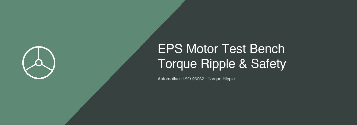 EPS Motor Test Bench Torque Ripple & Safety