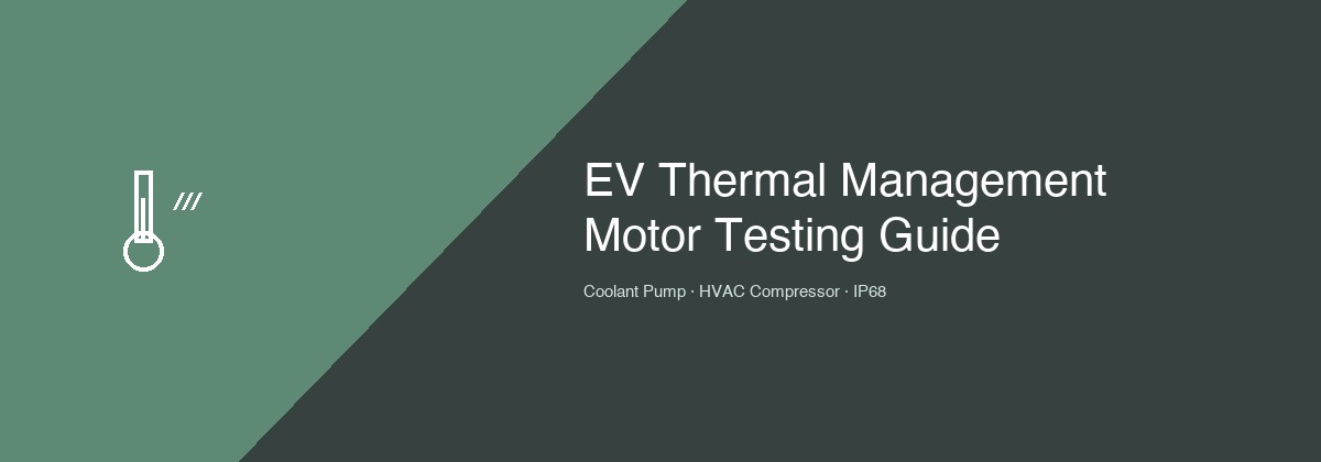 EV Thermal Management Motor Testing Guide
