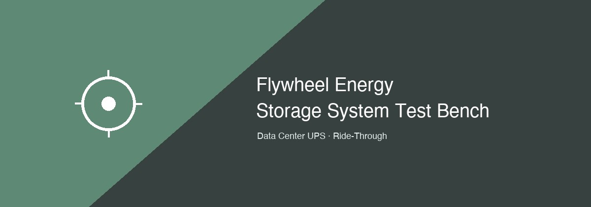 Flywheel energy storage system test bench illustration
