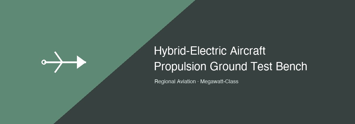 Hybrid-electric regional aircraft propulsion ground test bench illustration