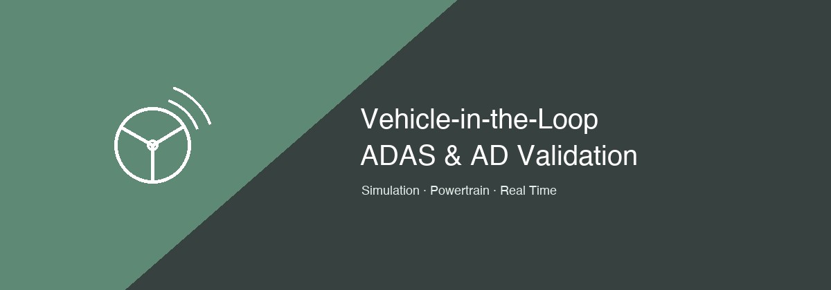 Vehicle-in-the-loop VIL testing for ADAS and autonomous driving validation illustration